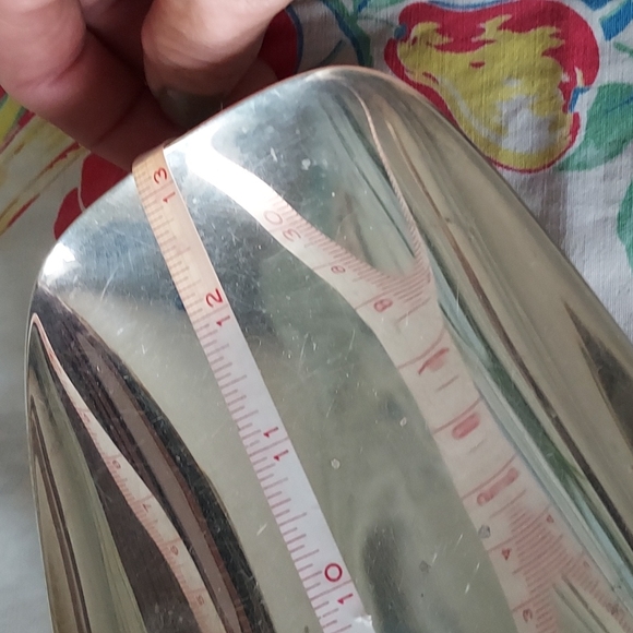 Sheffield silver 13"  oblong tray with silver Balled feet - Picture 10 of 13